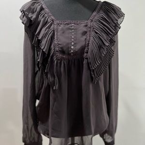 Decent charcoal grey sheer top